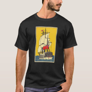 Klassisches Fregattensegelschiff Kanonen Segel Alt T-Shirt
