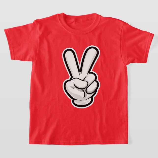Klassisches Friedenshand-Symbol-Icon T-Shirt (Ablage )