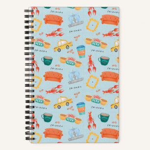 Klassisches FRIENDS™-Icons-Muster Notizbuch