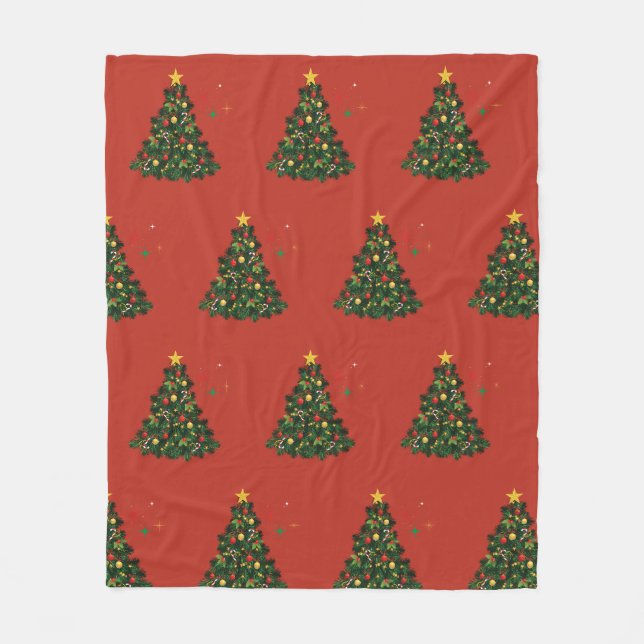 Klassisches Frohe Weihnachten Fleecedecke (Vorderseite)