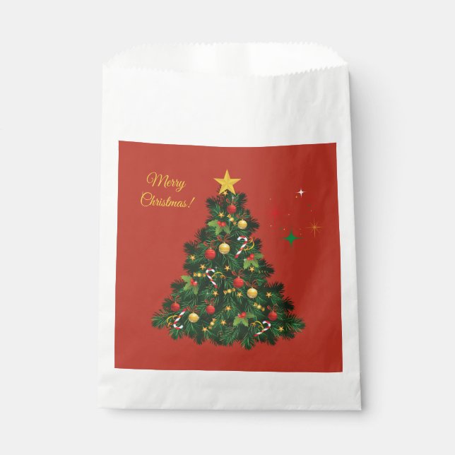 Klassisches Frohe Weihnachten Geschenktütchen (Vorderseite)