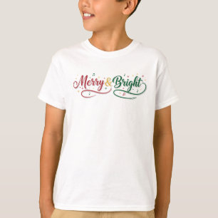 Klassisches Frohes und Helles Jungen-Weihnachten T-Shirt