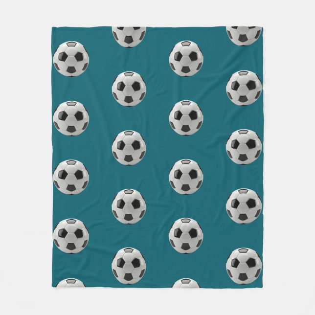 Klassisches Fußball-Ball-Muster Sportschuh Fleecedecke (Vorderseite)