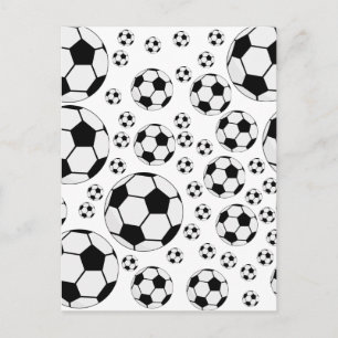 Klassisches Fußballgrafik Traditioneller Sportfan Postkarte