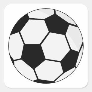 Klassisches Fußballgrafik Traditioneller Sportfan Quadratischer Aufkleber