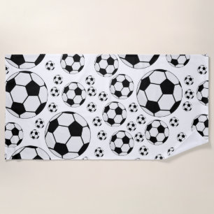 Klassisches Fußballgrafik Traditioneller Sportfan Strandtuch