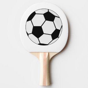 Klassisches Fußballgrafik Traditioneller Sportfan Tischtennis Schläger