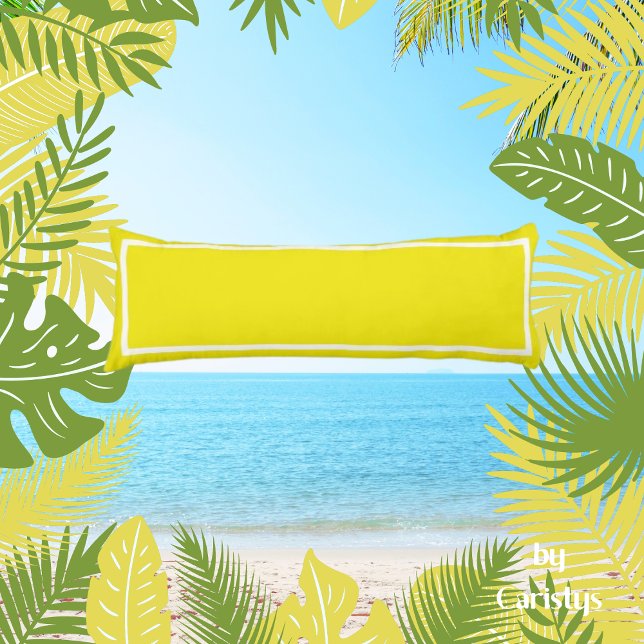 Klassisches Gelb mit weißem Trimmkissen Seitenschläferkissen (Von Creator hochgeladen)