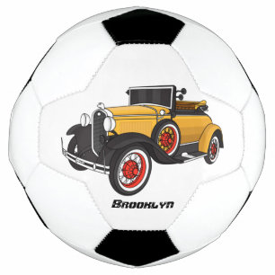 Klassisches gelbes Auto 1931 Fußball