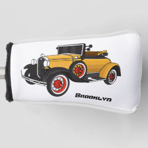 Klassisches gelbes Auto 1931 Golf Headcover