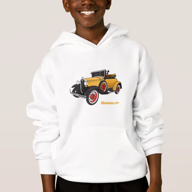 Klassisches gelbes Auto 1931 Hoodie (Vorderseite)