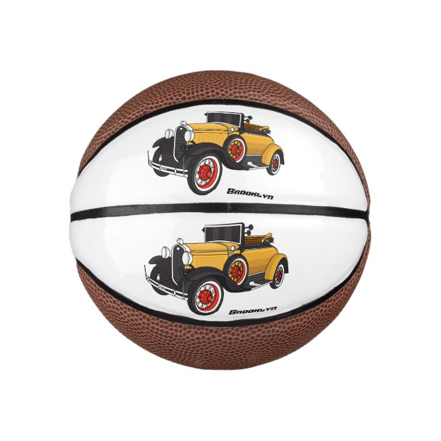 Klassisches gelbes Auto 1931 Mini Basketball (Vorderseite)