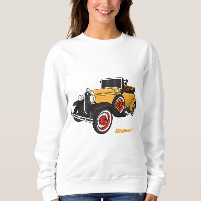 Klassisches gelbes Auto 1931 Sweatshirt (Vorderseite)