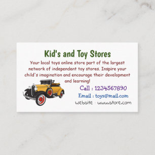 Klassisches gelbes Auto 1931 Visitenkarte