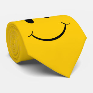 Klassisches gelbes Happy-Face der 70er Krawatte