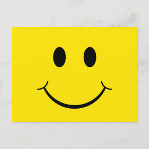 Klassisches gelbes Happy-Face der 70er Postkarte