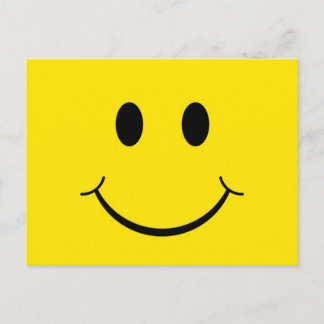 Klassisches gelbes Happy-Face der 70er Postkarte