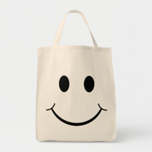 Klassisches gelbes Happy Face der 70er Tragetasche