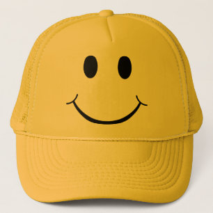 Klassisches gelbes Happy Face der 70er Truckerkappe