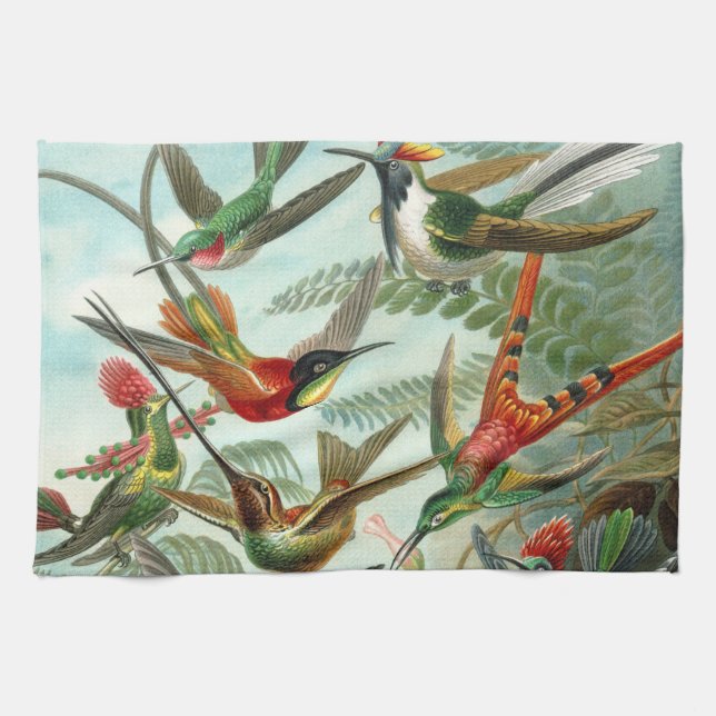 Klassisches Gemälde von Kolibri Handtuch (Horizontal)