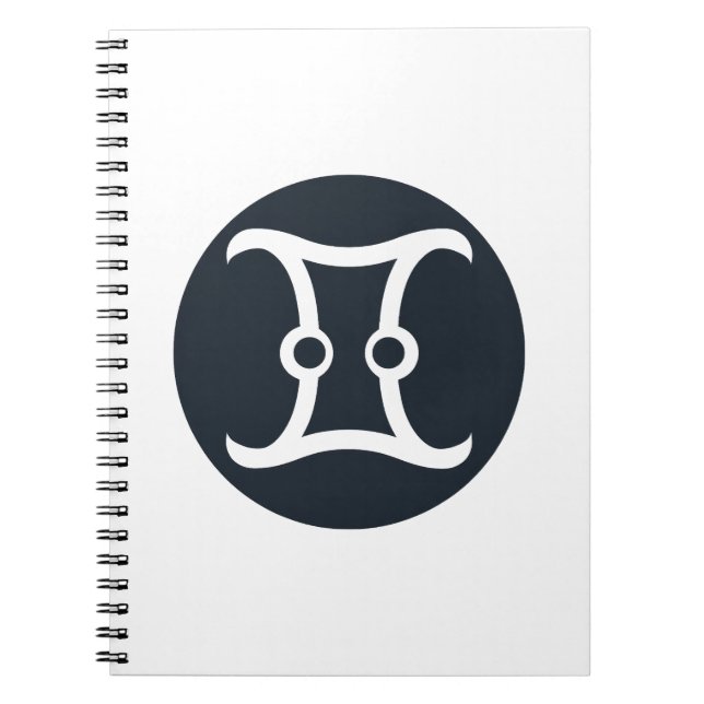 Klassisches Gemini Symbol Notizblock (Vorderseite)