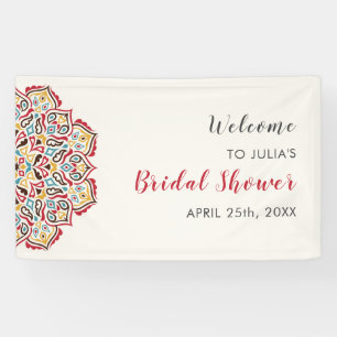 Klassisches geometrisches Mandala-Muster Brautpart Banner