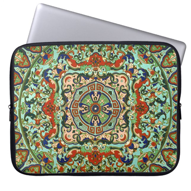 Klassisches geometrisches Panel Laptopschutzhülle (Vorderseite)