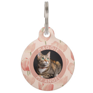 Klassisches Geschenk für Hunde-Mamas Tulpen-Blumen Haustiermarke