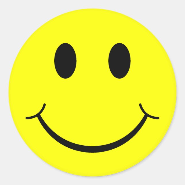Klassisches Gesicht Runder Aufkleber (Vorderseite)