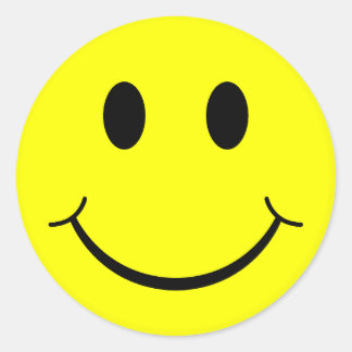 Klassisches Gesicht Runder Aufkleber