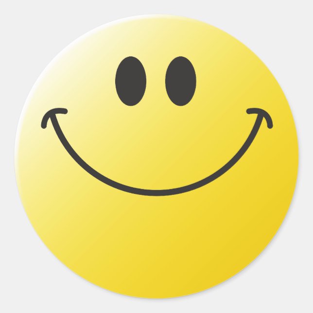 Klassisches Gesicht Runder Aufkleber (Vorderseite)