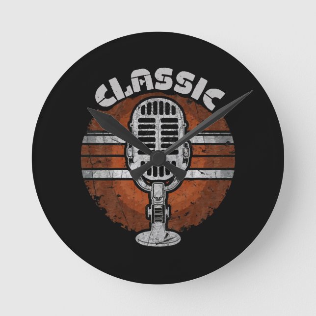 Klassisches Gestein Runde Wanduhr (Vorderseite)