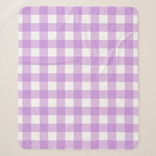 Klassisches Gingham-Karo-Karo-Muster Lila    Sherpadecke