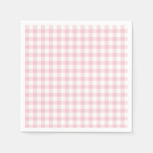 Klassisches Gingham-Rosa Serviette