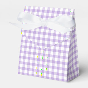Klassisches Gingham Soft Lavendel Geschenkschachtel