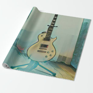 klassisches Gitarrengeschenk für Papa Geschenkpapier