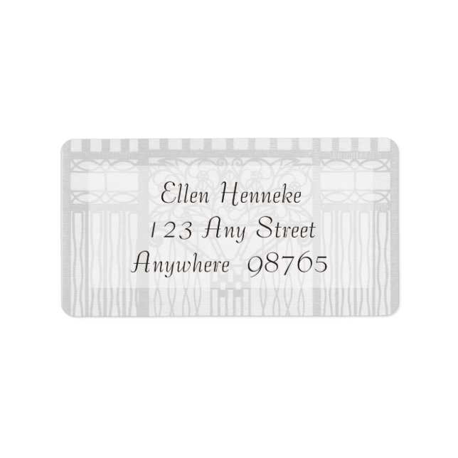 Klassisches Glas Adressaufkleber (Vorne)