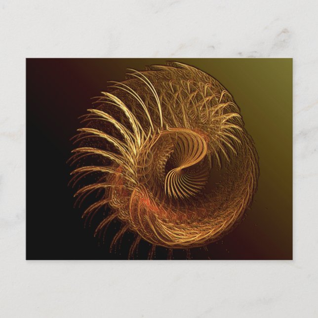 Klassisches Gold Postkarte (Vorderseite)