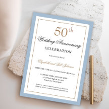 Klassisches Gold und Blau zum 50. Hochzeitstag