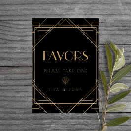 Klassisches Gold Vintage Gefallen Hochzeitstisch Poster