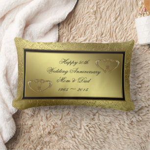 Klassisches Golden Wedding Anniversary Lumbar Pill Lendenkissen