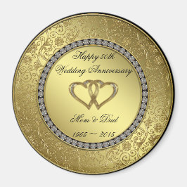Klassisches Golden Wedding Anniversary Magnet