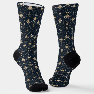 Klassisches Goldmuster Socken