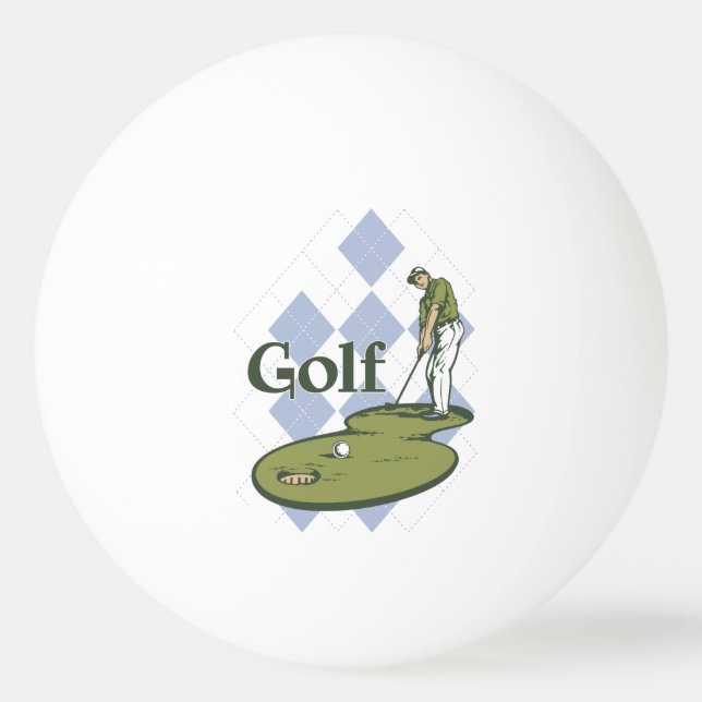 Klassisches Golf Tischtennisball (Rückseite)
