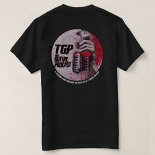 Klassisches Gothic-Podcast-T-Shirt mit Doppel-Logo T-Shirt
