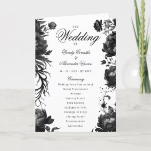 Klassisches Gothic White Wedding Folding Programm