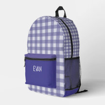 Klassisches graues Gingham-Muster personalisierter