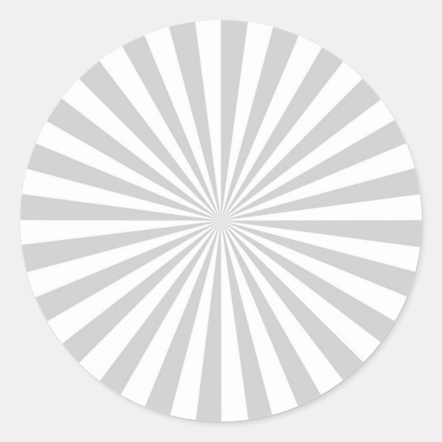 Klassisches Gray Burst Spinning Wheel passt sich d Runder Aufkleber (Vorderseite)