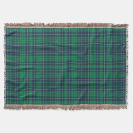 Klassisches Green Kariert Tartan Muster Decke