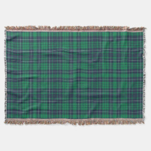 Klassisches Green Kariert Tartan Muster Decke